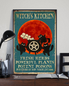 Black Cat Loves Witch's Kitchen Fresh Herbs Powerful Plants Poster Vintage Room Home Decor Wall Art Gifts Idea - Mostsuit