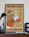 Winter Fox Tea Loves Poster And She Lived Happily Ever After Vintage Room Home Decor Wall Art Gifts Idea - Mostsuit