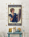 Painter Artist Girl Canvas Prints Try To Be Perfect Others Paint Vintage Wall Art Gifts Vintage Home Wall Decor Canvas - Mostsuit