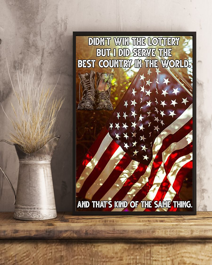 Veteran Poster I Did Serve The Best Country In The World Vintage Room Home Decor Wall Art Gifts Idea - Mostsuit