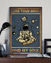 Yoga Astronaut Space Canvas Prints Lose Your Mind Find Your Soul Vintage Wall Art Gifts Vintage Home Wall Decor Canvas - Mostsuit