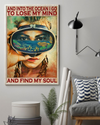 Scuba Diving Girl Poster and Lose My Mind and Find My Soul Vintage Room Home Decor Wall Art Gifts Idea - Mostsuit
