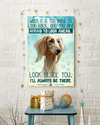 Saluki Dog Loves Canvas Prints Look Beside You I'll Always Be There Vintage Wall Art Gifts Vintage Home Wall Decor Canvas - Mostsuit