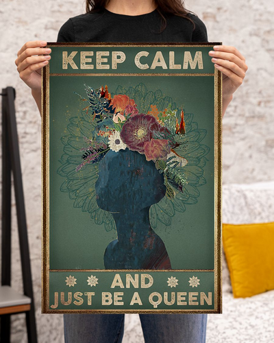 Feminism Keep Calm And Just Be A Queen Poster Vintage Room Home Decor Wall Art Gifts Idea - Mostsuit