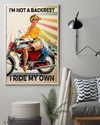 Motorcycle I'm Not A Backrest Poster Vintage Room Home Decor Wall Art Gifts Idea - Mostsuit