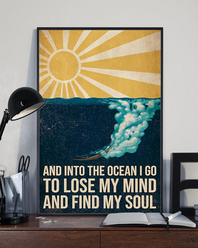 Scuba Diving Poster Lose My Mind And Find My Soul Vintage Room Home Decor Wall Art Gifts Idea - Mostsuit