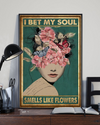 Butterfly Flower Girl Poster I Bet My Soul Smells Like Flowers Vintage Room Home Decor Wall Art Gifts Idea - Mostsuit