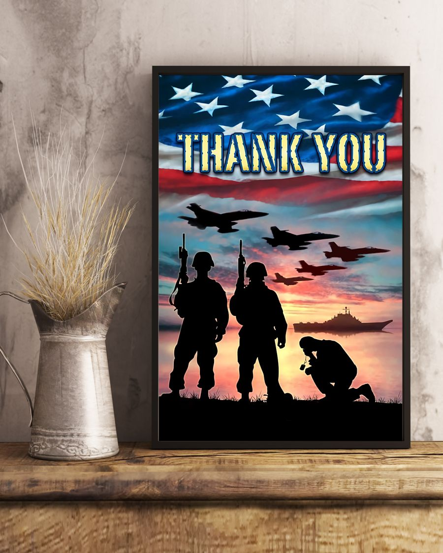Thank All Veterans Canvas Prints Vintage Wall Art Gifts Vintage Home Wall Decor Canvas - Mostsuit