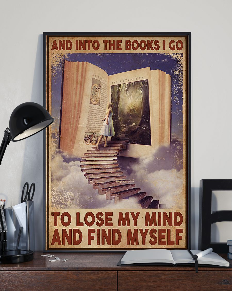 Book Canvas Prints I Go To Lose My Mind And Find Myself Vintage Wall Art Gifts Vintage Home Wall Decor Canvas - Mostsuit