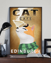 Cat Coffee Poster Cat Cafe Edinburgh Vintage Room Home Decor Wall Art Gifts Idea - Mostsuit