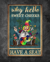 Gnome Loves Poster Why Hello Sweet Cheeks Have A Seat Vintage Room Home Decor Wall Art Gifts Idea - Mostsuit