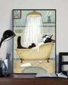 Boston Terrier In Bath Tub Funny Bathroom Poster Vintage Room Home Decor Wall Art Gifts Idea - Mostsuit