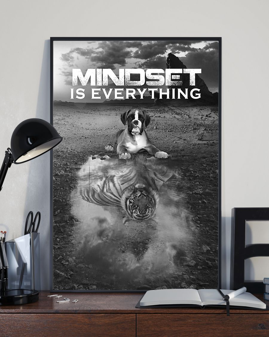 Boxer Tiger Reflection Canvas Prints Mindset Is Everything Vintage Wall Art Gifts Vintage Home Wall Decor Canvas - Mostsuit
