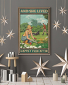 Garden She Lived Happily Ever After Poster Gardening Gardener Vintage Room Home Decor Wall Art Gifts Idea - Mostsuit