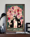 Butterfly Flower Breast Cancer Awareness Canvas Prints Fight Like A Girl Vintage Wall Art Gifts Vintage Home Wall Decor Canvas - Mostsuit