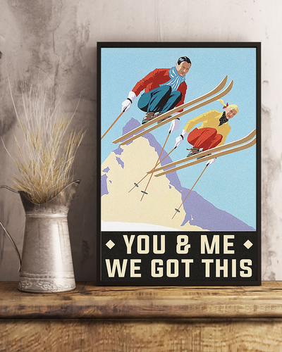 Skiing Couple We Got This Canvas Prints Vintage Wall Art Gifts Vintage Home Wall Decor Canvas - Mostsuit