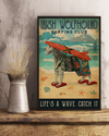 Surfing Club Irish Wolfhound Poster Life's A Wave Catch It Vintage Room Home Decor Wall Art Gifts Idea - Mostsuit