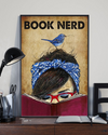 Book Nerd Girl Poster Vintage Room Home Decor Wall Art Gifts Idea - Mostsuit