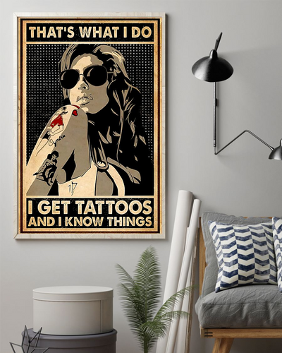 Tattooed Girl Canvas Prints That's What I Do Vintage Wall Art Gifts Vintage Home Wall Decor Canvas - Mostsuit