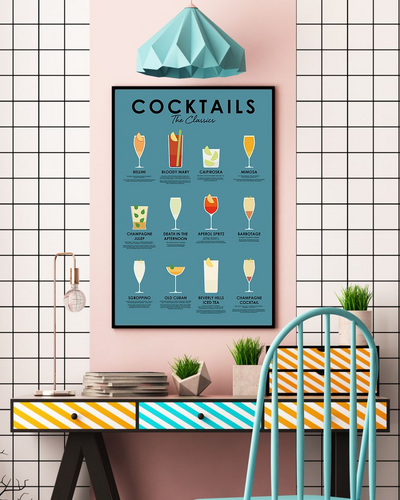 The Classic Cocktails Canvas Prints Vintage Wall Art Gifts Vintage Home Wall Decor Canvas - Mostsuit