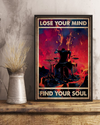 Drummer Playing Drums Poster Lose Your Mind Find Your Soul Vintage Room Home Decor Wall Art Gifts Idea - Mostsuit