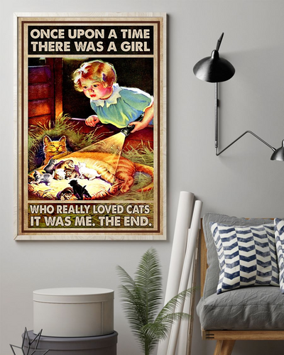 Cat Mom Cat Lovers Poster Once Upon A Time Vintage Room Home Decor Wall Art Gifts Idea - Mostsuit
