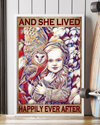 Owl Girl Canvas Prints And She Lived Happily Ever After Vintage Wall Art Gifts Vintage Home Wall Decor Canvas - Mostsuit