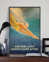 Swimming Poster And She Lived Happily Ever After Vintage Room Home Decor Wall Art Gifts Idea - Mostsuit