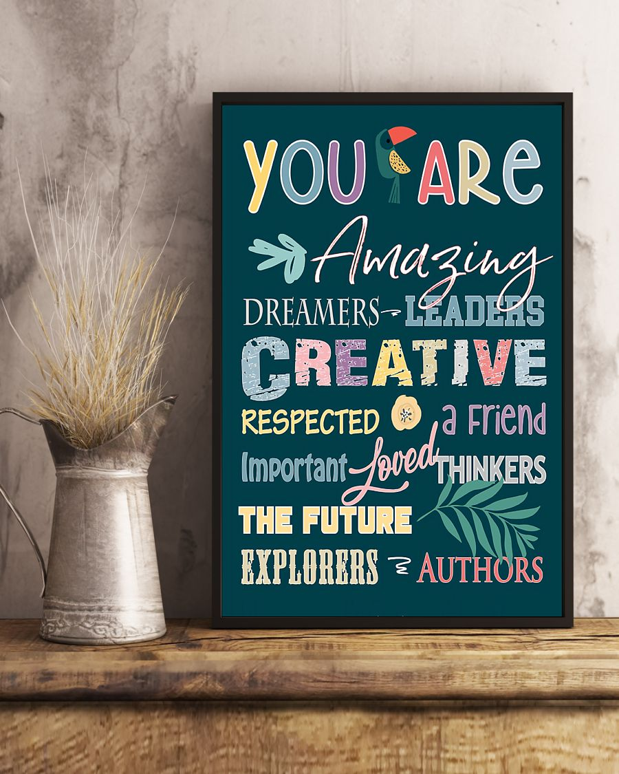 Teacher Supplies For Classroom School Canvas Prints You Are Amazing Decor Wall Art Gifts Vintage Home Wall Decor Canvas - Mostsuit
