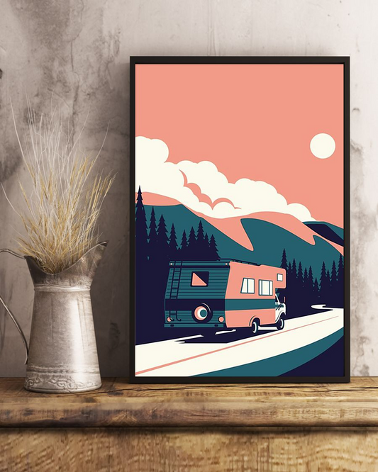 Vintage RV Camping Poster Vintage Room Home Decor Wall Art Gifts Idea - Mostsuit
