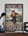 Girl Love Cycling And Skiing Canvas Prints Once Upon A Time Vintage Wall Art Gifts Vintage Home Wall Decor Canvas - Mostsuit