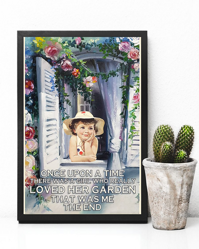 Gardening Girl Gardener Poster There Was A Girl Who Loved Her Garden Vintage Room Home Decor Wall Art Gifts Idea - Mostsuit