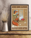 Winter Fox Tea Loves Poster And She Lived Happily Ever After Vintage Room Home Decor Wall Art Gifts Idea - Mostsuit