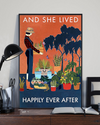 Gardener Garden Loves Poster And She Lived Happily Aver After Vintage Gardening Room Home Decor Wall Art Gifts Idea - Mostsuit