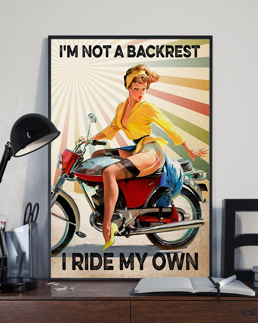 Motorcycle I'm Not A Backrest Poster Vintage Room Home Decor Wall Art Gifts Idea - Mostsuit