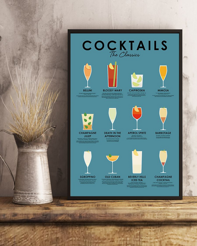 The Classic Cocktails Canvas Prints Vintage Wall Art Gifts Vintage Home Wall Decor Canvas - Mostsuit