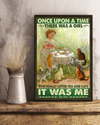 Cat Poster Once Upon A Time There Was A Girl Who Really Loved Tea And Cats Vintage Room Home Decor Wall Art Gifts Idea - Mostsuit