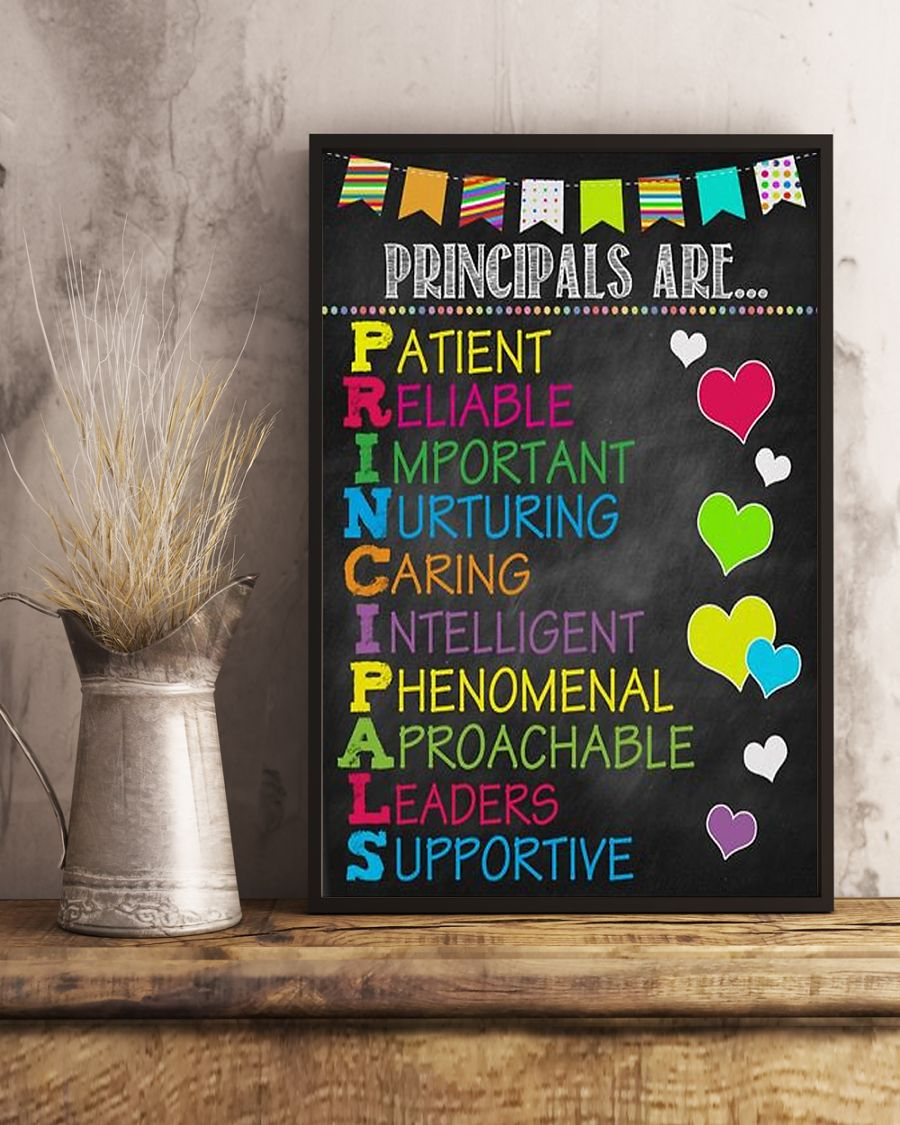 Principal School Teacher Canvas Prints Principals Are Patient Reliable Vintage Wall Art Gifts Vintage Home Wall Decor Canvas - Mostsuit