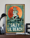Mermaid Salty Lil' Beach Poster Vintage Room Home Decor Wall Art Gifts Idea - Mostsuit