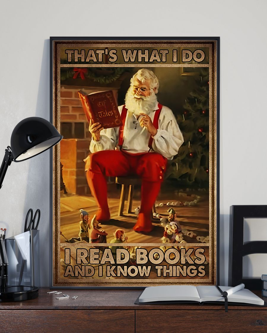 Book Canvas Prints That's What I Do I Read Books And I Know Things Vintage Wall Art Gifts Vintage Home Wall Decor Canvas - Mostsuit