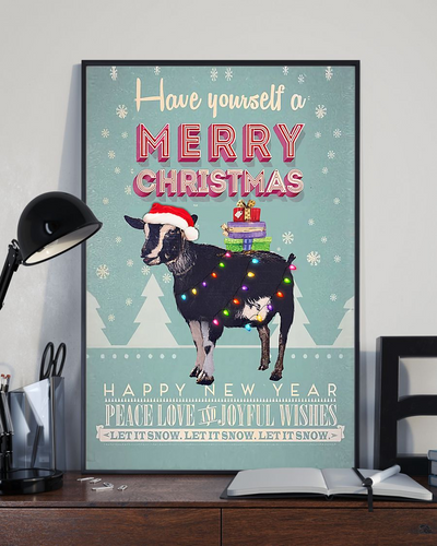 Goat Canvas Prints Have Yourself A Merry Vintage Wall Art Gifts Vintage Home Wall Decor Canvas - Mostsuit