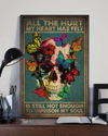 Butterfly Skull Poster All The Hurt My Heart Has Felt Vintage Room Home Decor Wall Art Gifts Idea - Mostsuit
