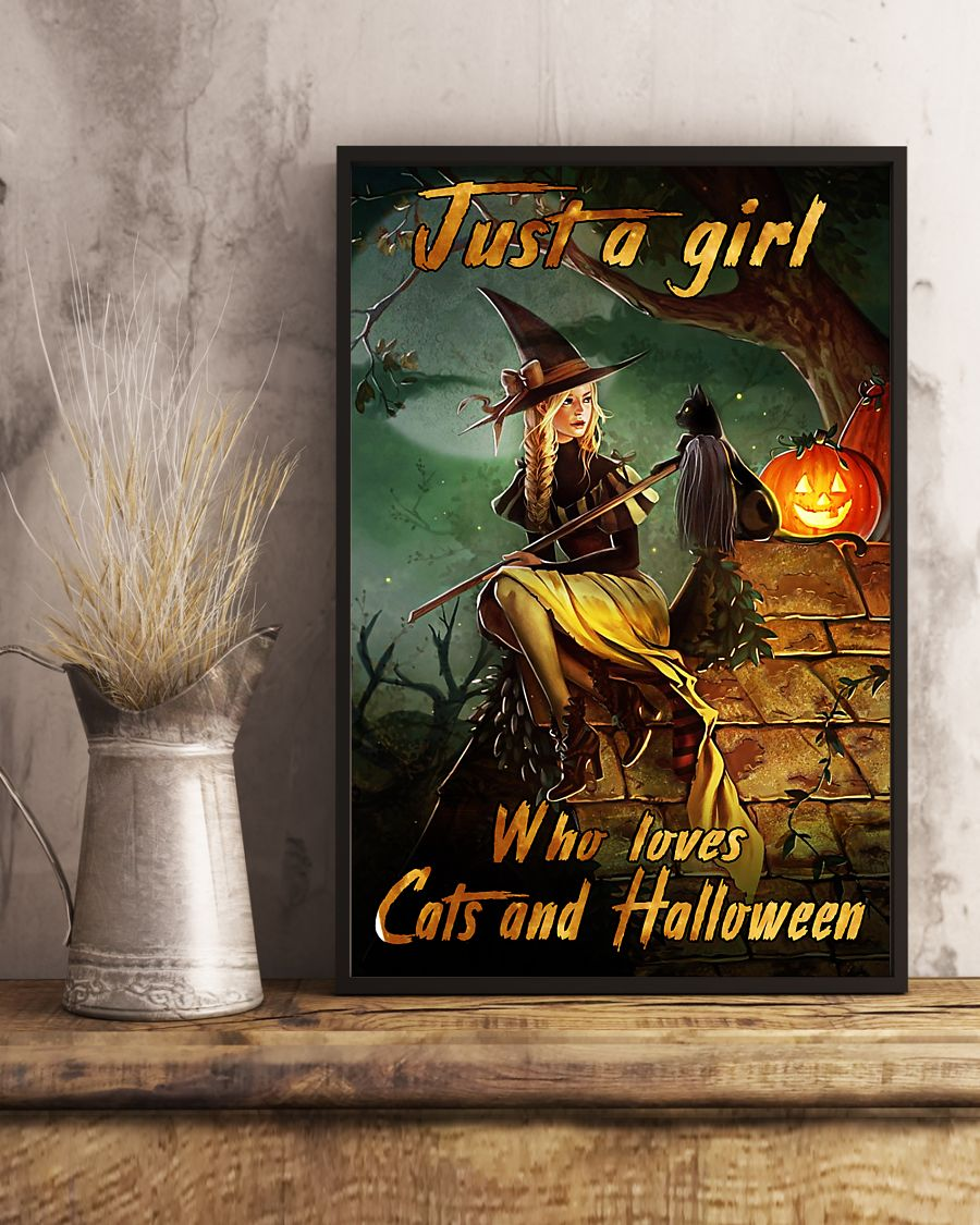 Cats And Halloween Loves Canvas Prints Vintage Wall Art Gifts Vintage Home Wall Decor Canvas - Mostsuit