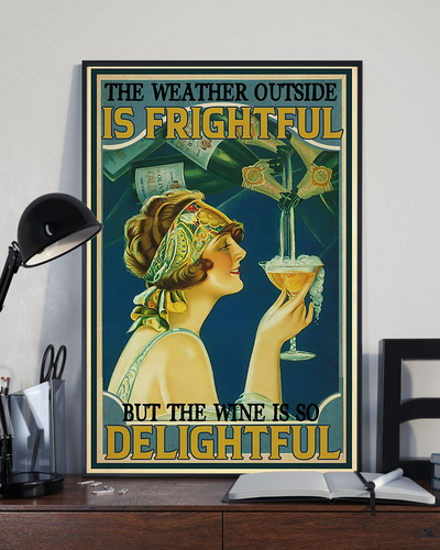 Wine Loves Poster The Wine Is So Delightful Vintage Room Home Decor Wall Art Gifts Idea - Mostsuit