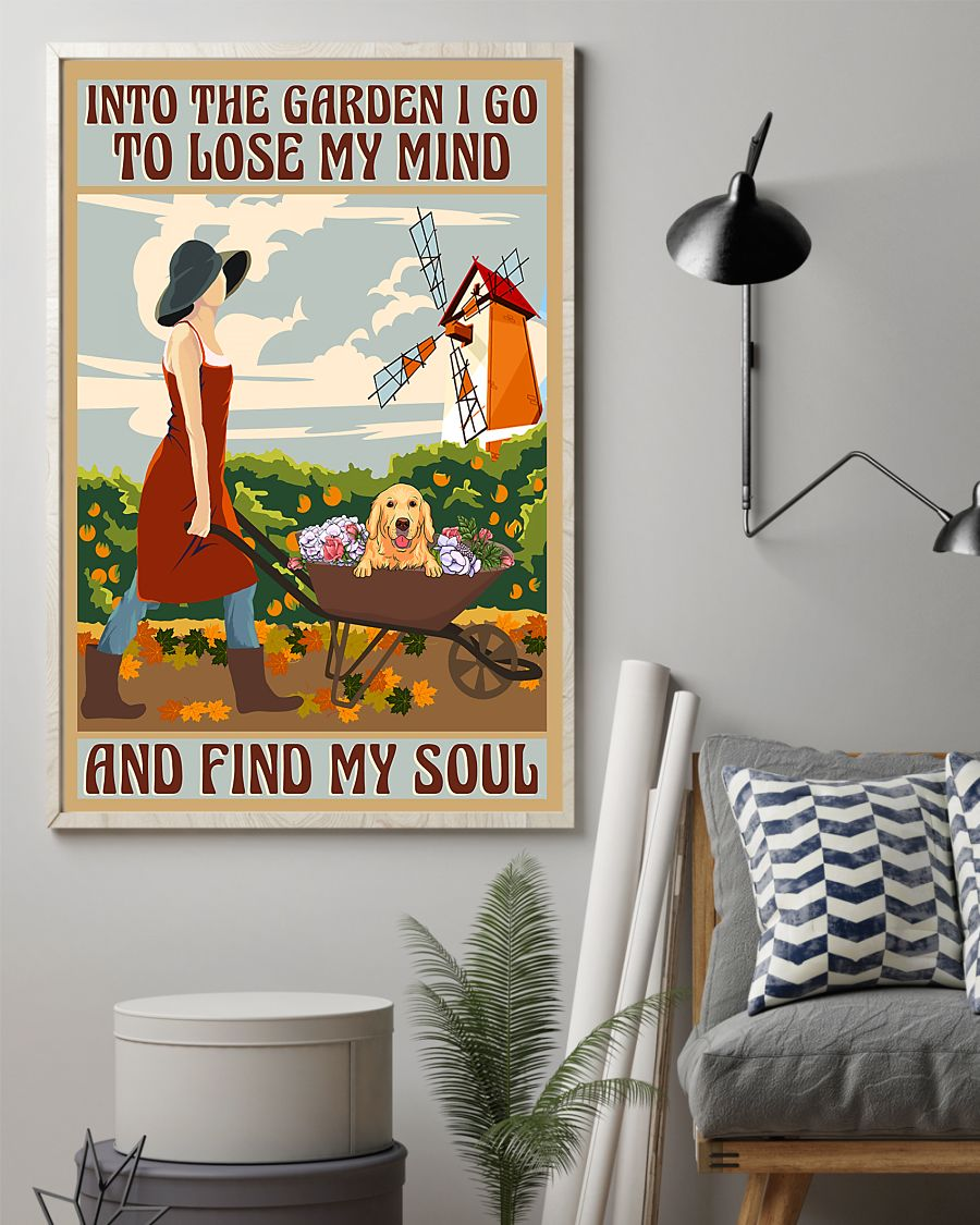 Gardening Girl Loves Dog Poster Lose My Mind And Find My Soul Vintage Room Home Decor Wall Art Gifts Idea - Mostsuit