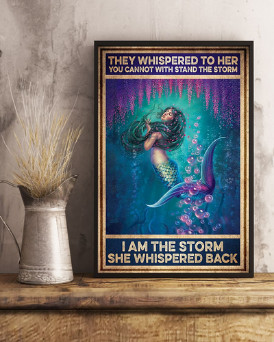 Mermaid Poster I Am The Storm Vintage Room Home Decor Wall Art Gifts Idea - Mostsuit