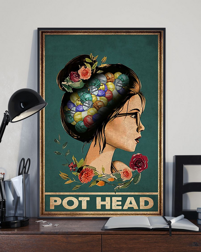 Yarn Knitting Crochet Girl Canvas Prints Pot Head Vintage Wall Art Gifts Vintage Home Wall Decor Canvas - Mostsuit