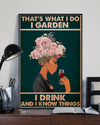Gardening Wine Poster That's What I Do I Garden I Drink Vintage Room Home Decor Wall Art Gifts Idea - Mostsuit