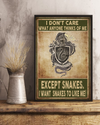 Snake Canvas Prints I Don't Care What Anyone Thinks Of Me Except Snakes Vintage Wall Art Gifts Vintage Home Wall Decor Canvas - Mostsuit