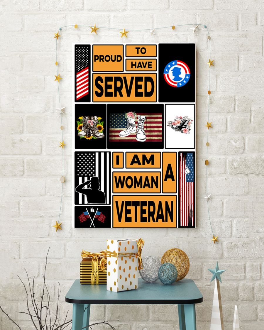 Female Veteran Canvas Prints She Wore Combat Boots Vintage Wall Art Gifts Vintage Home Wall Decor Canvas - Mostsuit